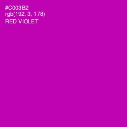 #C003B2 - Red Violet Color Image