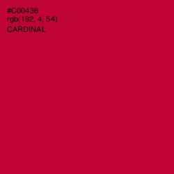 #C00436 - Cardinal Color Image