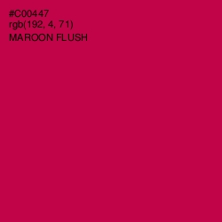 #C00447 - Maroon Flush Color Image