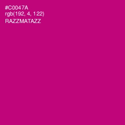 #C0047A - Razzmatazz Color Image