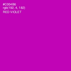 #C004B6 - Red Violet Color Image