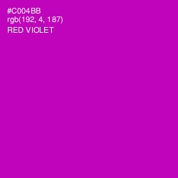 #C004BB - Red Violet Color Image