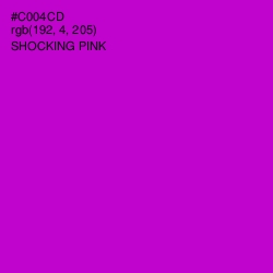 #C004CD - Shocking Pink Color Image