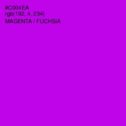 #C004EA - Magenta / Fuchsia Color Image
