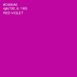 #C006A0 - Red Violet Color Image