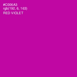 #C006A3 - Red Violet Color Image