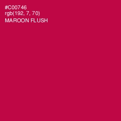 #C00746 - Maroon Flush Color Image