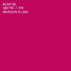 #C0075E - Maroon Flush Color Image