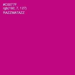 #C0077F - Razzmatazz Color Image