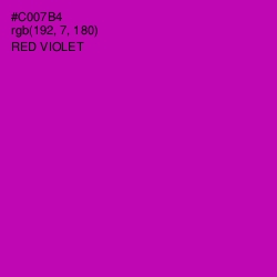 #C007B4 - Red Violet Color Image