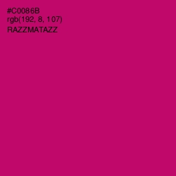 #C0086B - Razzmatazz Color Image