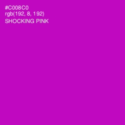 #C008C0 - Shocking Pink Color Image