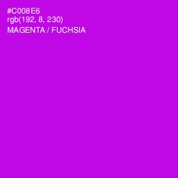 #C008E6 - Magenta / Fuchsia Color Image