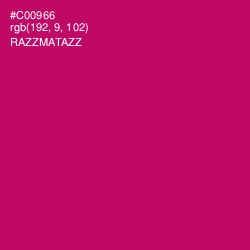 #C00966 - Razzmatazz Color Image