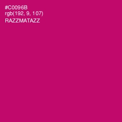 #C0096B - Razzmatazz Color Image