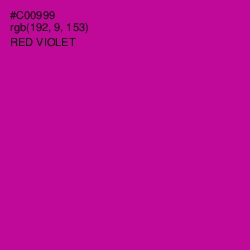 #C00999 - Red Violet Color Image