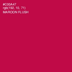 #C00A47 - Maroon Flush Color Image