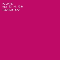 #C00A67 - Razzmatazz Color Image