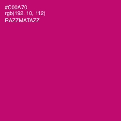 #C00A70 - Razzmatazz Color Image
