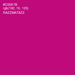 #C00A7B - Razzmatazz Color Image