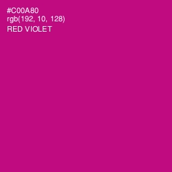 #C00A80 - Red Violet Color Image