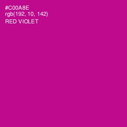 #C00A8E - Red Violet Color Image