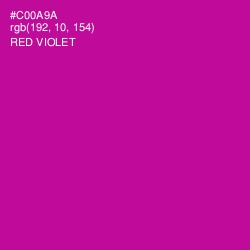 #C00A9A - Red Violet Color Image