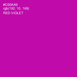 #C00AA9 - Red Violet Color Image