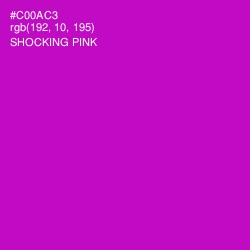 #C00AC3 - Shocking Pink Color Image