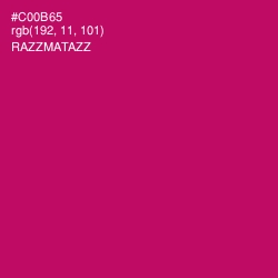 #C00B65 - Razzmatazz Color Image