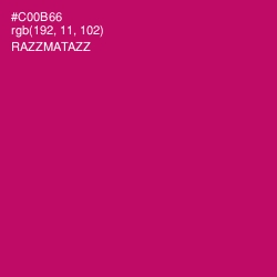 #C00B66 - Razzmatazz Color Image