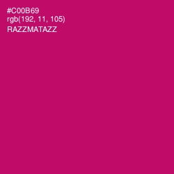 #C00B69 - Razzmatazz Color Image