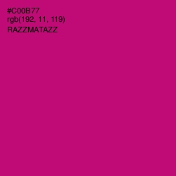 #C00B77 - Razzmatazz Color Image