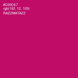 #C00C67 - Razzmatazz Color Image