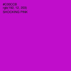 #C00CCB - Shocking Pink Color Image