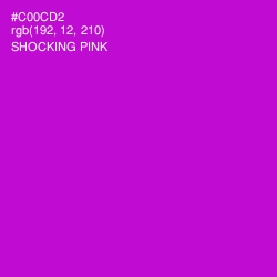 #C00CD2 - Shocking Pink Color Image