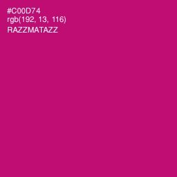 #C00D74 - Razzmatazz Color Image
