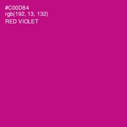 #C00D84 - Red Violet Color Image