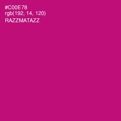 #C00E78 - Razzmatazz Color Image