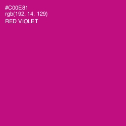 #C00E81 - Red Violet Color Image