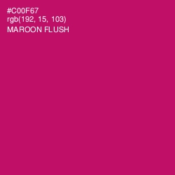 #C00F67 - Maroon Flush Color Image