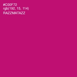 #C00F72 - Razzmatazz Color Image
