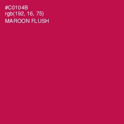 #C0104B - Maroon Flush Color Image