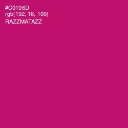 #C0106D - Razzmatazz Color Image