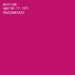 #C0116B - Razzmatazz Color Image