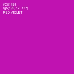 #C011B1 - Red Violet Color Image