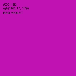 #C011B3 - Red Violet Color Image