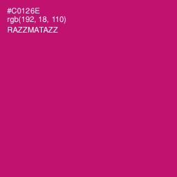 #C0126E - Razzmatazz Color Image