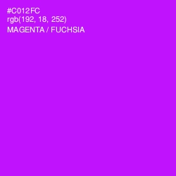 #C012FC - Magenta / Fuchsia Color Image