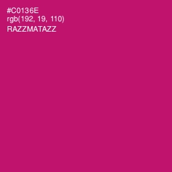 #C0136E - Razzmatazz Color Image